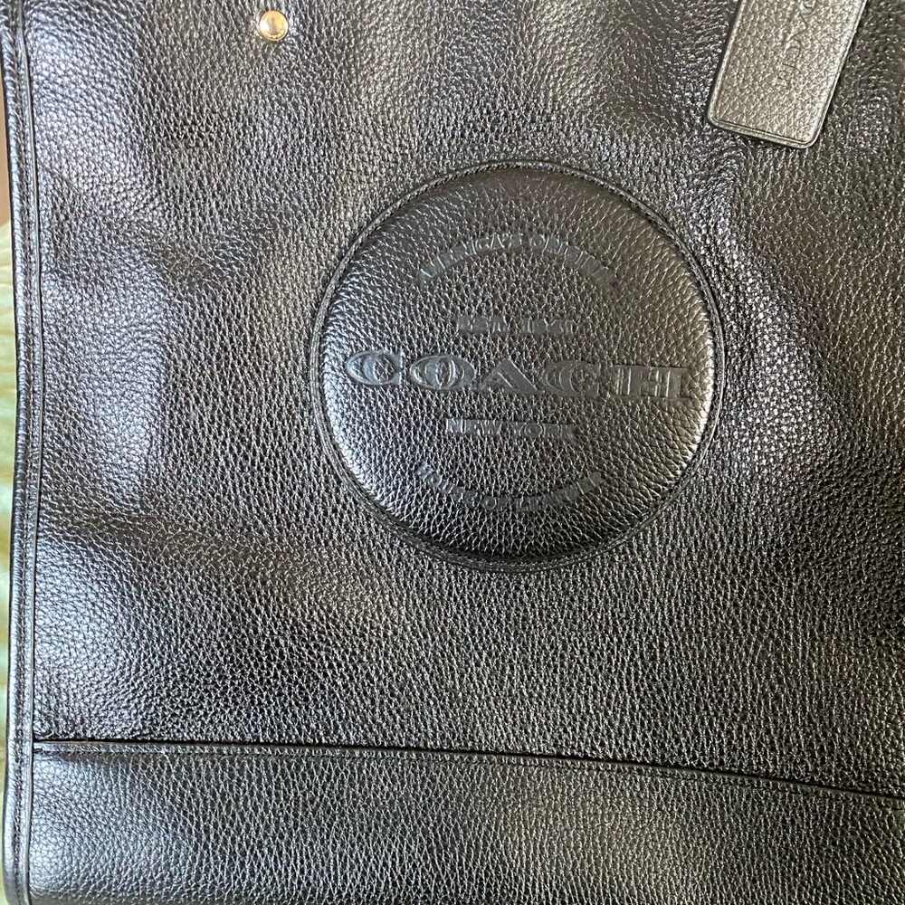 Black leather Coach bag